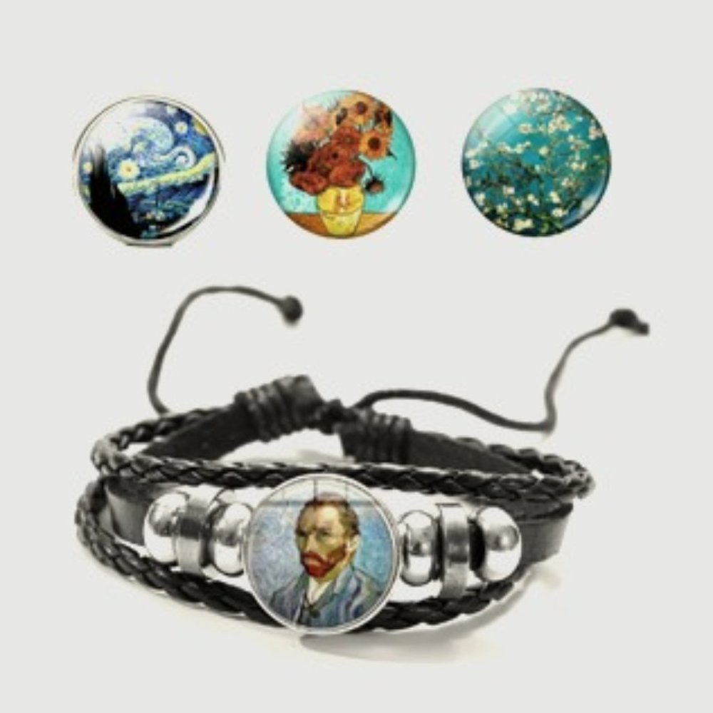 🍏50% OFF/3+...Van Gogh Bracelet With Set of 4 Interchangeable Paintings